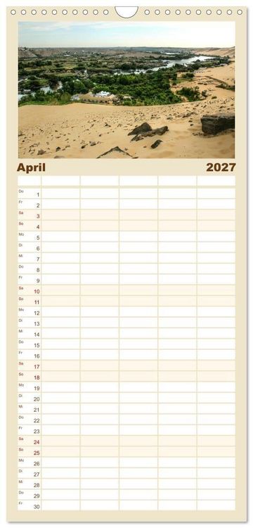 Produktbild: Familienplaner 2027 - &Auml;gypten - Impressionen mit 5 Spalten (Wandkalender, 21 x 45 cm) CALVENDO