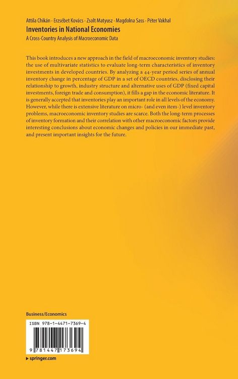 Produktbild: Inventories in National Economies