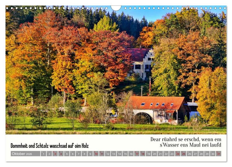 Produktbild: 03 Schw&auml;bische Sprichw&ouml;rter - D&ouml;s au no! (Wandkalender 2026 DIN A3 quer), CALVENDO Monatskalender