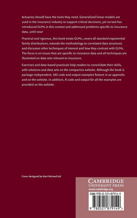 Produktbild: Generalized Linear Models for Insurance Data