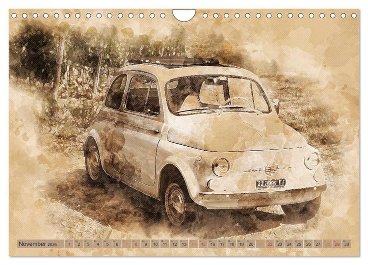 Produktbild: Kult-Autos, Nuova 500 (Wandkalender 2026 DIN A4 quer), CALVENDO Monatskalender