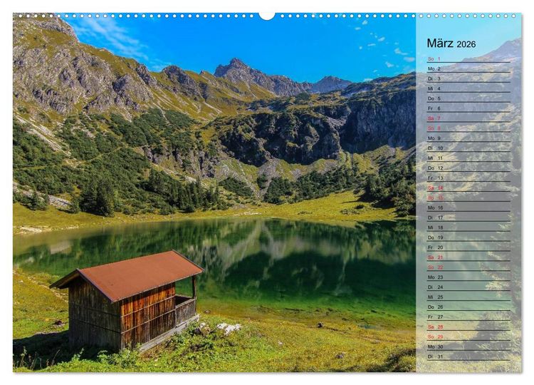Produktbild: Das Oberstdorfer Allg&auml;u (hochwertiger Premium Wandkalender 2026 DIN A2 quer), Kunstdruck in Hochglanz