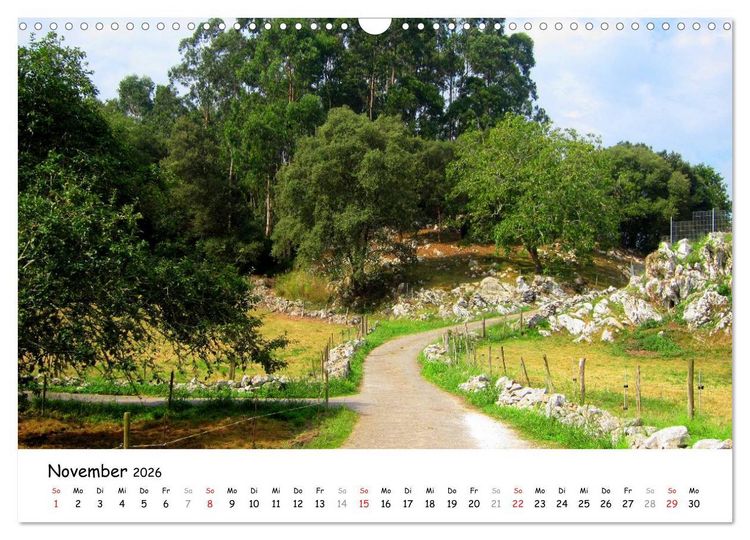 Produktbild: Camino del norte - K&uuml;stenweg (Wandkalender 2026 DIN A3 quer), CALVENDO Monatskalender