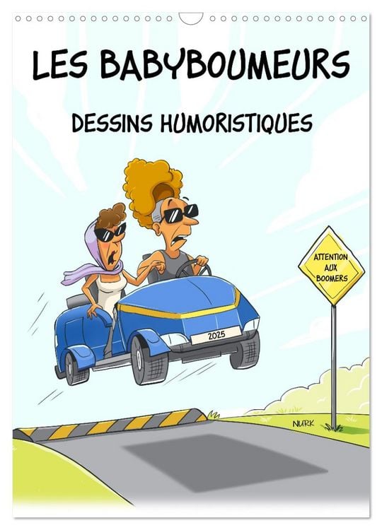 Produktbild: Les Babyboumeurs - Dessins humoristiques (Calendrier mural 2026 DIN A3 horizontal), CALVENDO calendrier mensuel