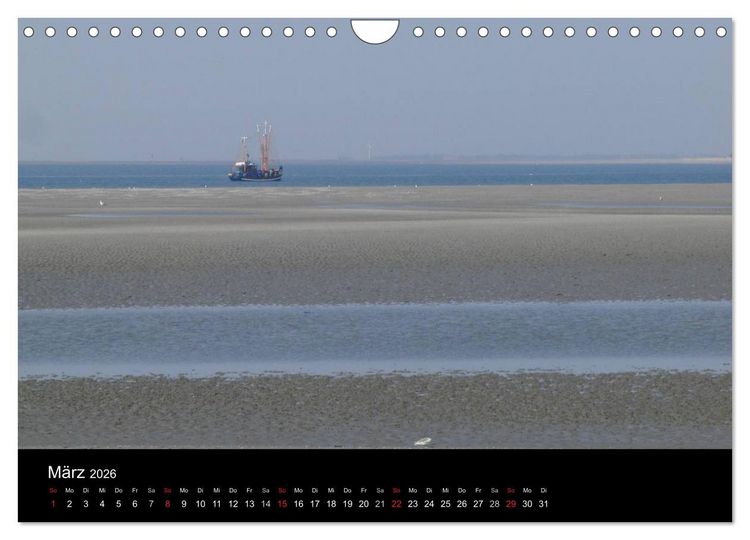 Produktbild: Wunderbare Nordsee (Wandkalender 2026 DIN A4 quer), CALVENDO Monatskalender