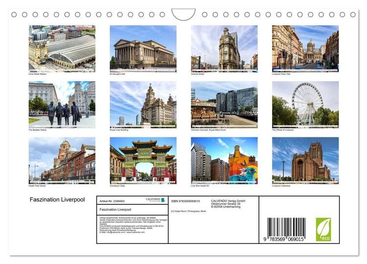 Produktbild: Faszination Liverpool (Wandkalender 2027 DIN A4 quer), CALVENDO Monatskalender