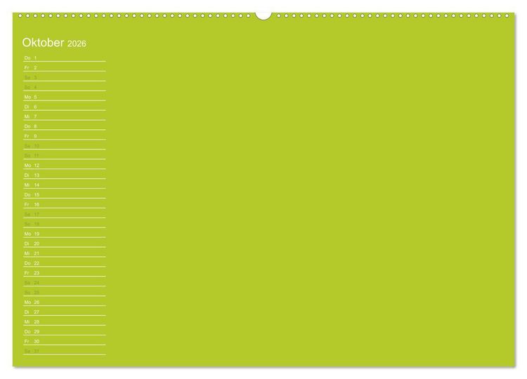 Produktbild: Bastel-Geburtstagskalender gr&uuml;n / Geburtstagskalender (Wandkalender 2026 DIN A2 quer), CALVENDO Monatskalender