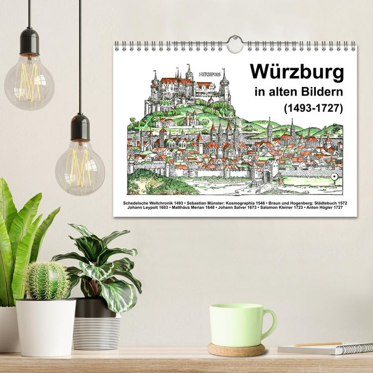 Produktbild: W&uuml;rzburg in alten Bildern (Wandkalender 2026 DIN A4 quer), CALVENDO Monatskalender