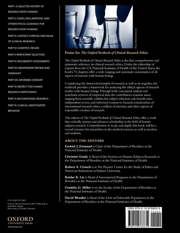 Produktbild: The Oxford Textbook of Clinical Research Ethics