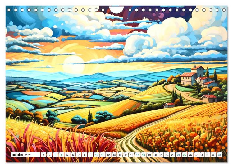 Produktbild: Paysages color&eacute;s (Calendrier mural 2026 DIN A4 vertical), CALVENDO calendrier mensuel