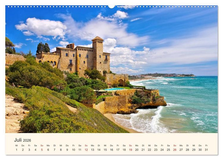 Produktbild: Costa Dorada - Die Goldene K&uuml;ste Spaniens (hochwertiger Premium Wandkalender 2026 DIN A2 quer), Kunstdruck in Hochglanz
