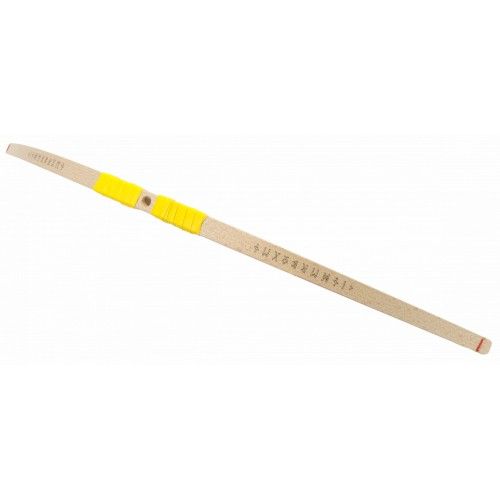 Produktbild: BestSaller 1273 - Kinder-Bogen mit Loch inkl. 3 Pfeilen, Buchenholz, 80cm, Holz-Bogen, Griff mit gelber Kunststoffwickelung