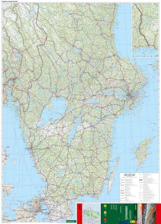 Produktbild: freytag & berndt Stra&szlig;enkarte Schweden 1:600.000