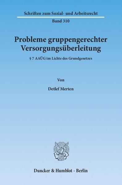 Produktbild: Probleme gruppengerechter Versorgungs&uuml;berleitung.