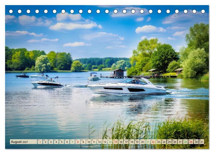 Produktbild: Mecklenburger - Seen (Tischkalender 2027 DIN A5 quer), CALVENDO Monatskalender