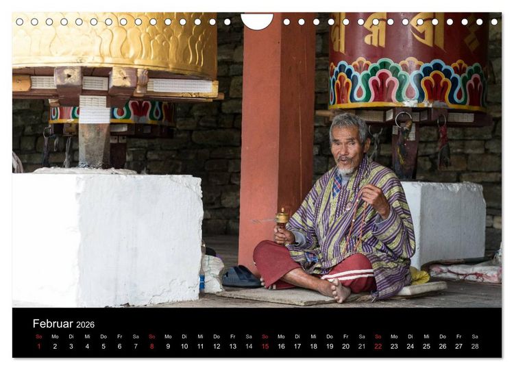 Produktbild: Bhutan - Reise durch das Land des Donnerdrachens (Wandkalender 2026 DIN A4 quer), CALVENDO Monatskalender