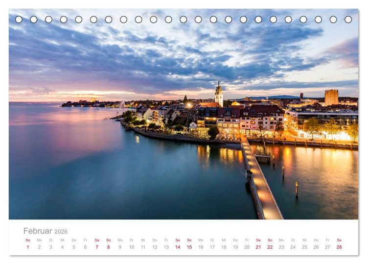 Produktbild: BODENSEE Drei L&auml;nder - ein See (Tischkalender 2026 DIN A5 quer), CALVENDO Monatskalender
