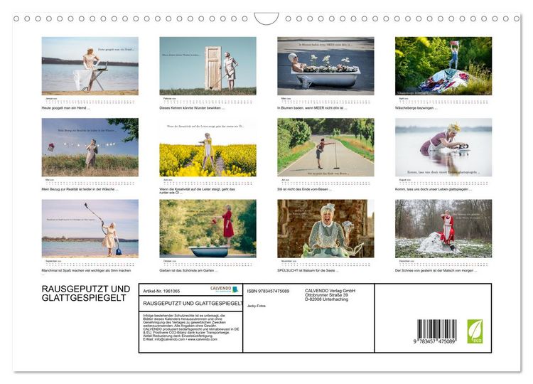 Produktbild: RAUSGEPUTZT UND GLATTGESPIEGELT (Wandkalender 2026 DIN A3 quer), CALVENDO Monatskalender