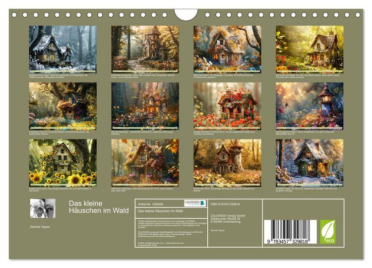 Produktbild: Das kleine H&auml;uschen im Wald (Wandkalender 2026 DIN A4 quer), CALVENDO Monatskalender