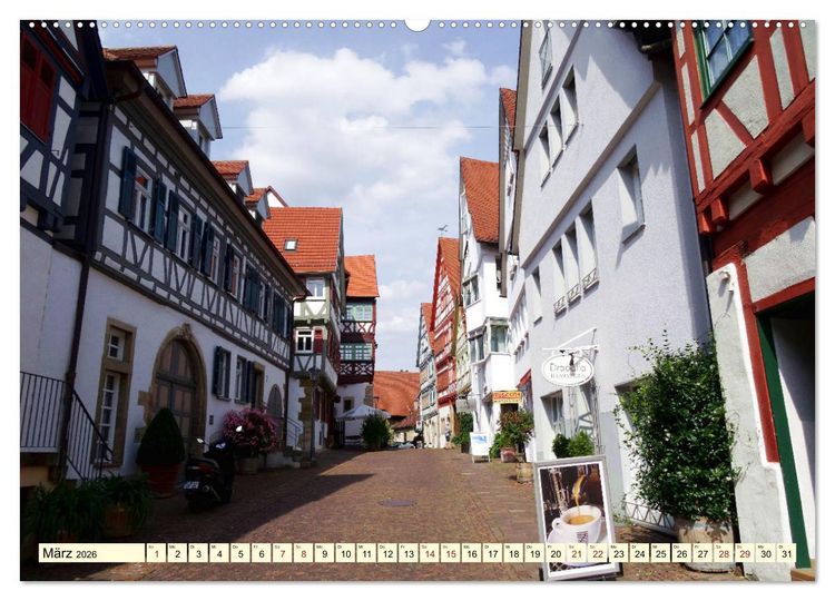 Produktbild: Unterwegs in Bietigheim-Bissingen (hochwertiger Premium Wandkalender 2026 DIN A2 quer), Kunstdruck in Hochglanz