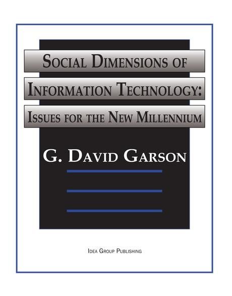 Produktbild: Social Dimensions of Information Technology: Issues for the New Millennium