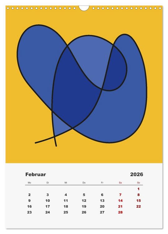 Produktbild: FormArt - Linien und Farben (Wandkalender 2026 DIN A3 hoch), CALVENDO Monatskalender