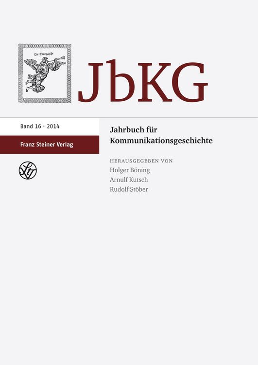 Produktbild: Jahrbuch f&uuml;r Kommunikationsgeschichte 16 (2014)