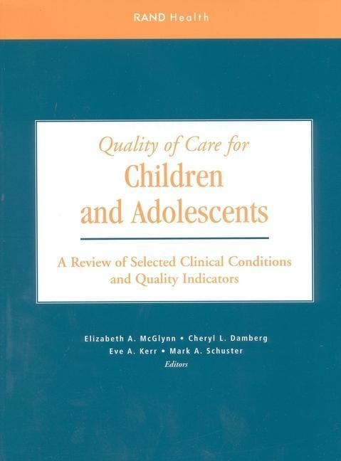 Produktbild: Quality of Care for Children and Adolescents
