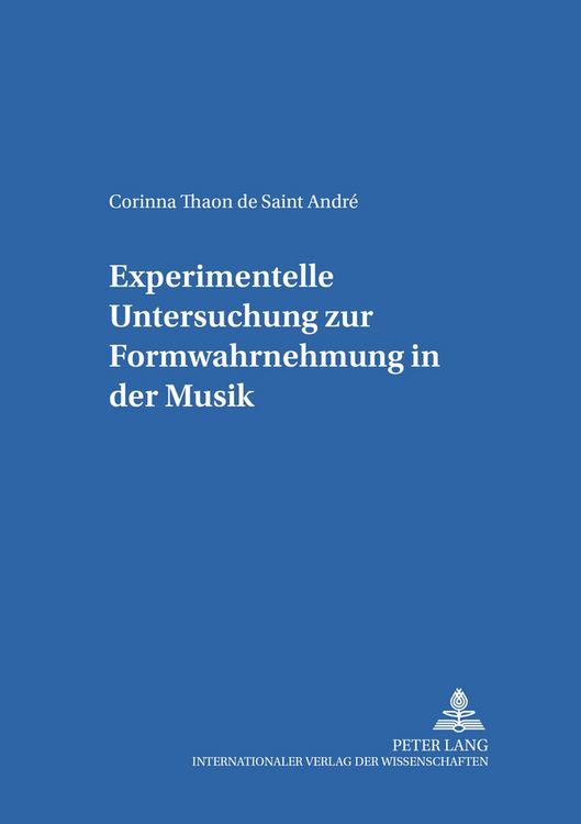 Produktbild: Experimentelle Untersuchung zur Formwahrnehmung in der Musik