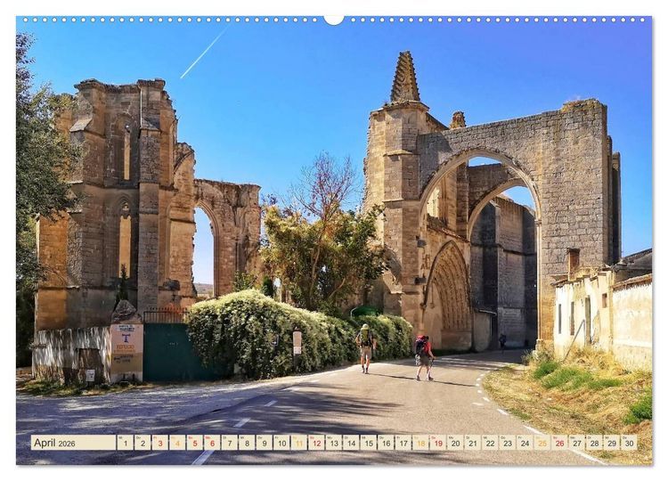 Produktbild: Buen Camino - pilgern auf dem Jakobsweg - Camino Franc&eacute;s (hochwertiger Premium Wandkalender 2026 DIN A2 quer), Kunstdruck in Hochglanz