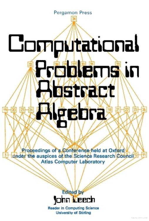 Produktbild: Computational Problems in Abstract Algebra