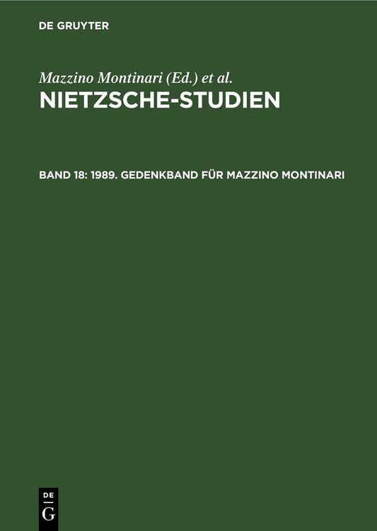 Produktbild: 1989. Gedenkband f&uuml;r Mazzino Montinari