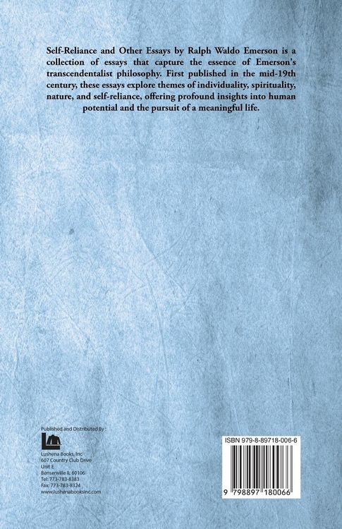 Produktbild: Self-Reliance and Other Essays