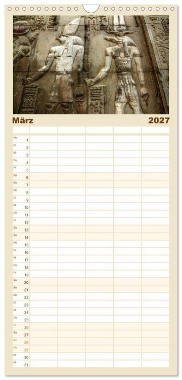 Produktbild: Familienplaner 2027 - &Auml;gypten - Impressionen mit 5 Spalten (Wandkalender, 21 x 45 cm) CALVENDO