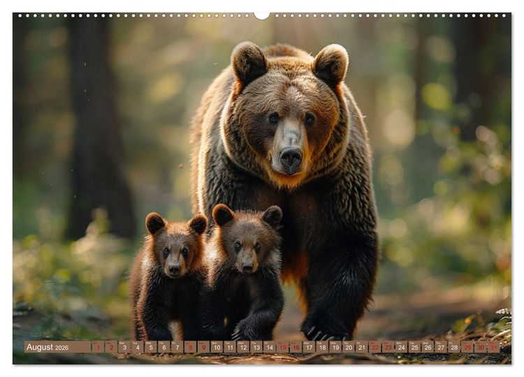 Produktbild: Bears Kingdom (High Quality Premium Wall Calendar 2026 DIN A2 landscape),CALVENDO 12 Month Wall Calendar
