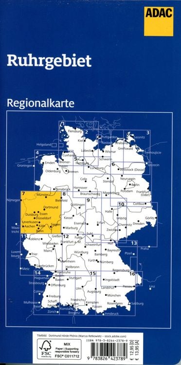 Produktbild: ADAC Regionalkarte 07 Ruhrgebiet 1:150.000