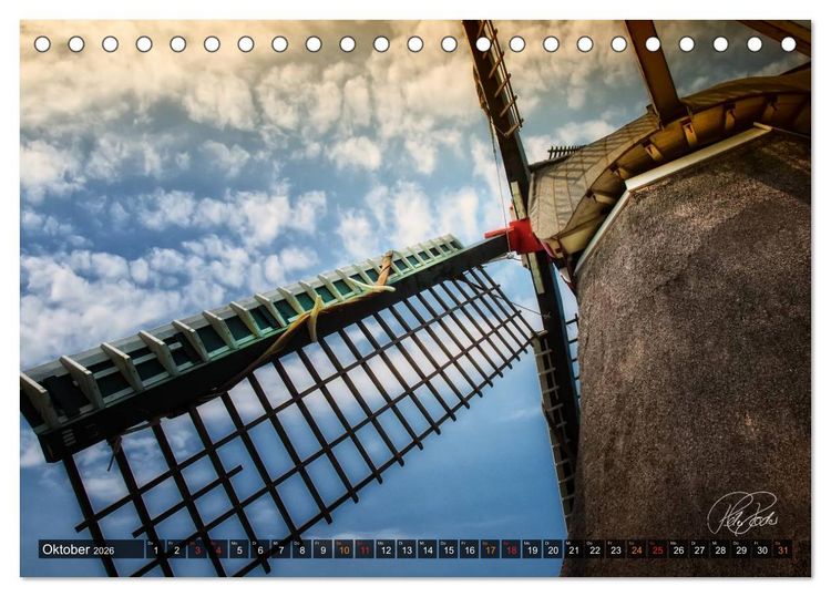 Produktbild: Friesland - Die Friesische M&uuml;hlenstra&szlig;e (Tischkalender 2026 DIN A5 quer), CALVENDO Monatskalender