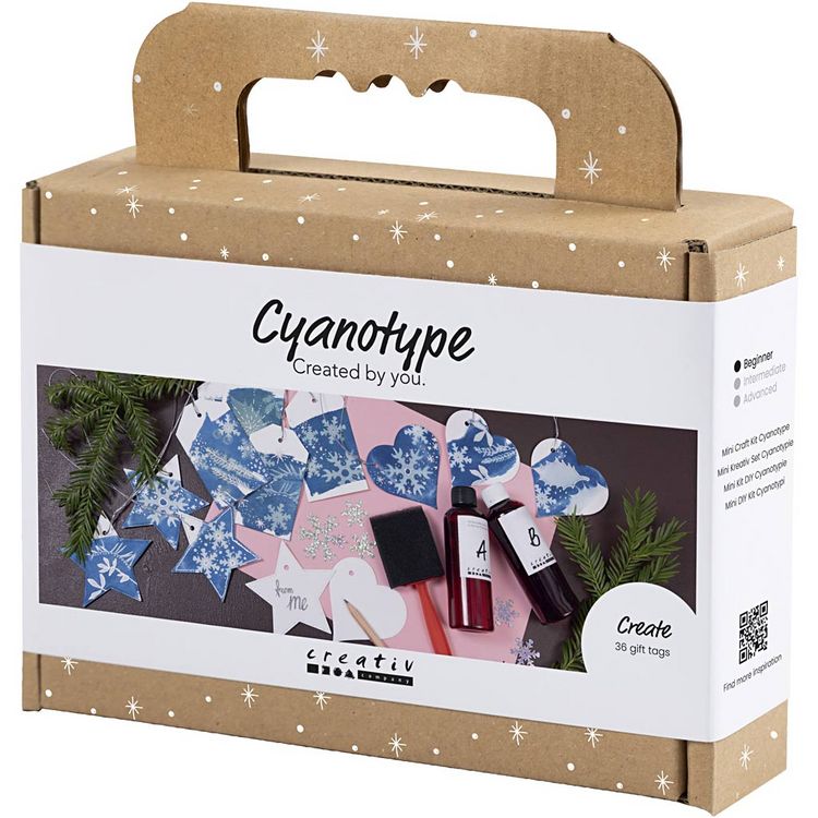 Produktbild: Creativ Company Mini Kreativ Set Cyanotypie, Geschenketiketten, Blau, Silber