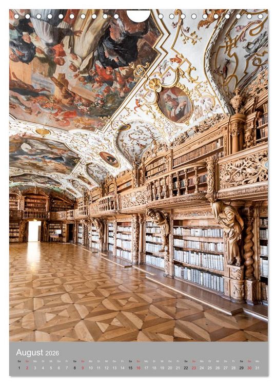 Produktbild: Waldsassen Stiftsbibliothek (Wandkalender 2026 DIN A4 hoch), CALVENDO Monatskalender