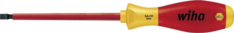 Produktbild: Wiha VDE Schlitz-Schraubendreher 00830 Klingenbreite: 8mm Klingenl&auml;nge: 175mm