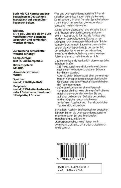 Produktbild: Korrespondenzbausteine Franz&ouml;sisch