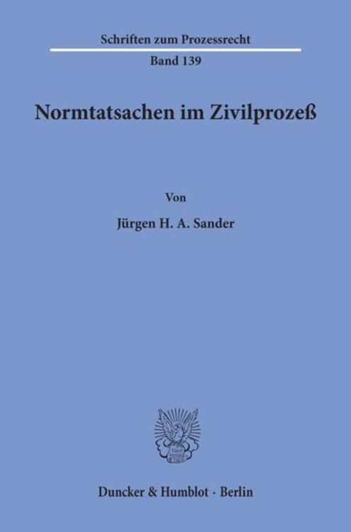 Produktbild: Normtatsachen im Zivilproze&szlig;.