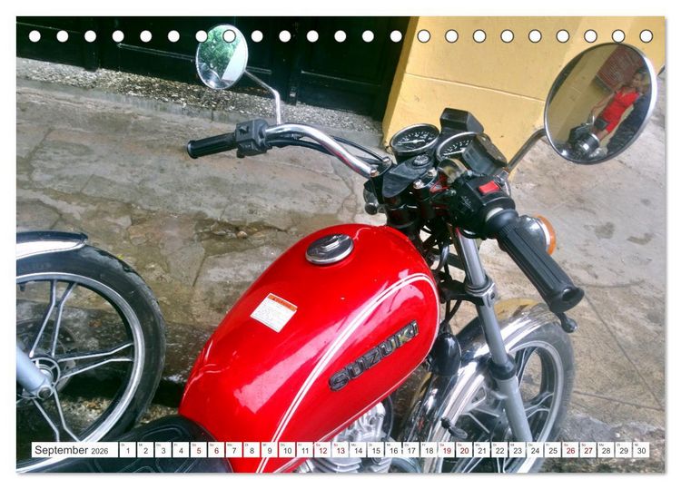 Produktbild: Made in Japan - Motorrad-Legende Suzuki in Kuba (Tischkalender 2026 DIN A5 quer), CALVENDO Monatskalender