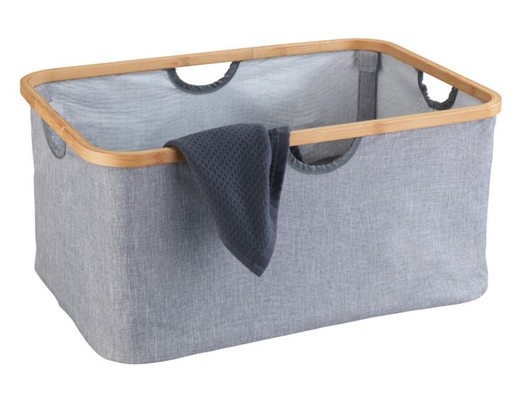 Produktbild: W&auml;schekorb Mod. Bahari aus Bambus, W&auml;schekorb, faltbar, 50 l