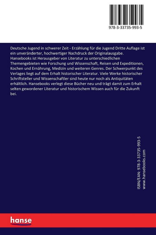 Produktbild: Deutsche Jugend in schwerer Zeit