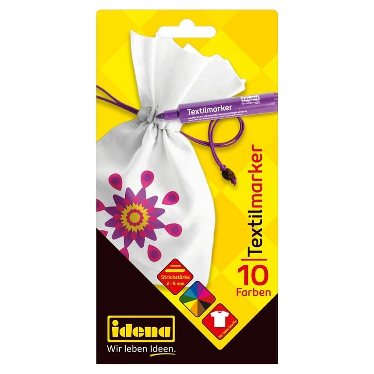 Produktbild: Idena Textilmarker 2-5mm rund 10 St&uuml;ck