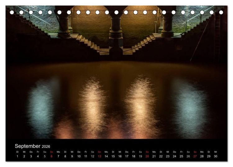 Produktbild: Hamburg - Lichter der Nacht (Tischkalender 2026 DIN A5 quer), CALVENDO Monatskalender