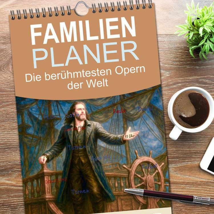 Produktbild: Familienplaner 2026 - Die ber&uuml;hmtesten Opern der Welt mit 5 Spalten (Wandkalender, 21 x 45 cm) CALVENDO