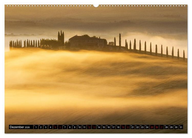 Produktbild: Toskana - Inseln im Nebel (Wandkalender 2026 DIN A2 quer), CALVENDO Monatskalender