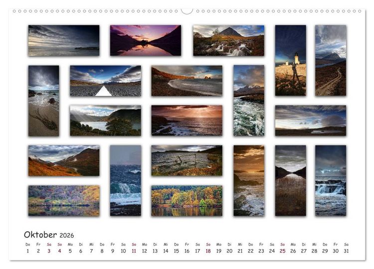 Produktbild: Schottland Impressionen (hochwertiger Premium Wandkalender 2026 DIN A2 quer), Kunstdruck in Hochglanz
